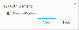 Click 'Allow' to enable Desktop Notifications in Google Chrome