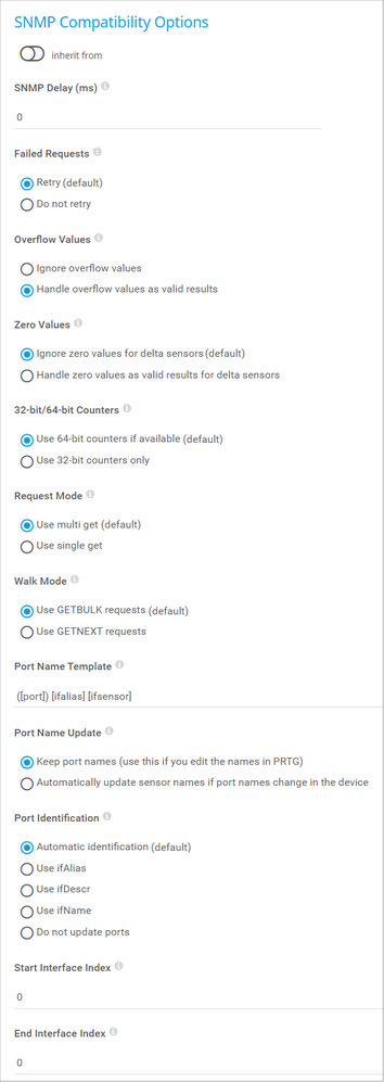 SNMP Compatibility Options