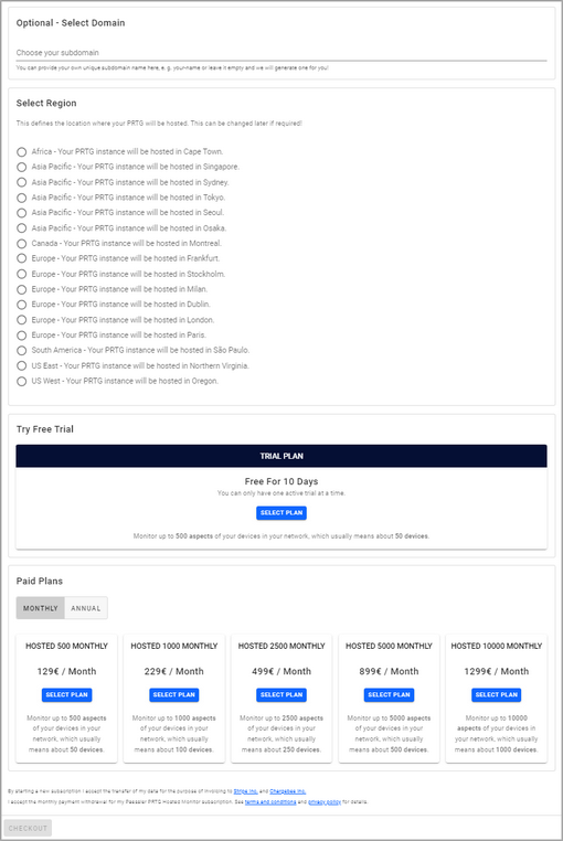 Subscription Setup