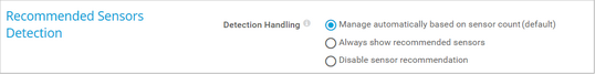 Recommended Sensors Detection