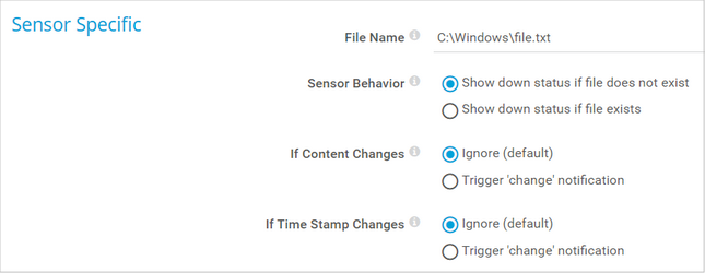 Sensor Specific